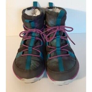 Merrell Dragonfly Winter Boots Fur Lined Size 7.5 Pull On/Lace up - Multicolor